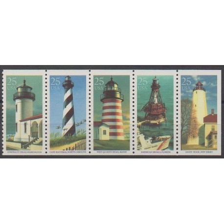 United States - 1990 - Nb 1896/1900 - Lighthouses