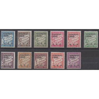 Acheter cette série de timbres d'Oubangui de l'année 1928 (No T1/T11).