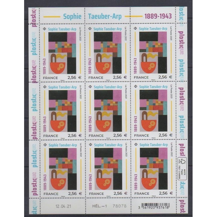 Acheter ce feuillet de France de l'année 2021 (No F29 - Sophie Taeuber-Arp).