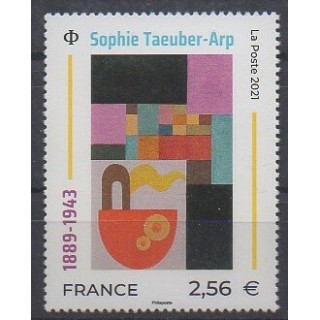 Buy this stamp of France of the year 2021 (Sophie Taeuber-Arp).