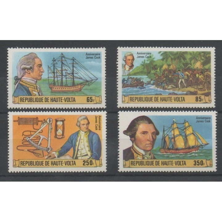 Stamps - boats - Upper Volta - 1978- Nb 459/462