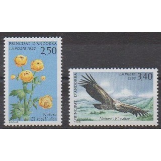 Acheter cette série de timbres d'Andorre français de l'année 1992 (No 420/421).