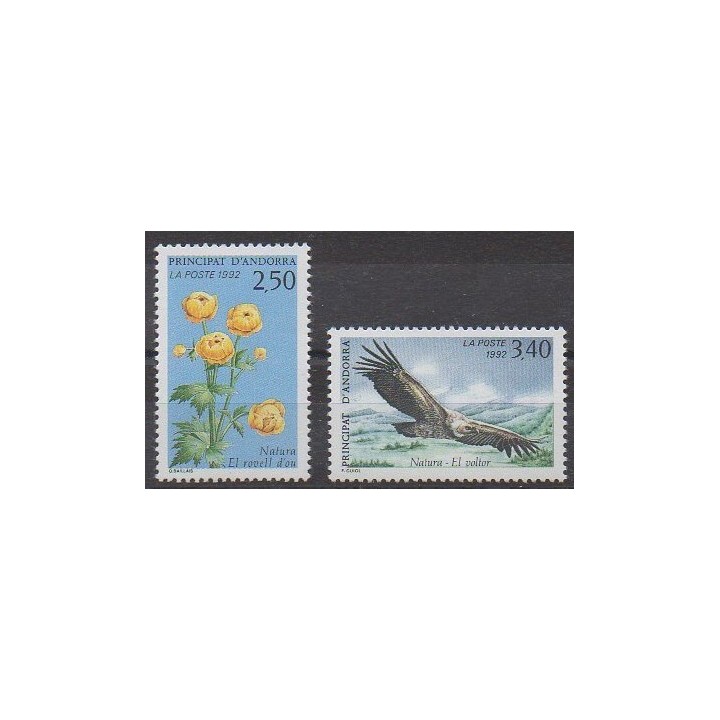 Acheter cette série de timbres d'Andorre français de l'année 1992 (No 420/421).