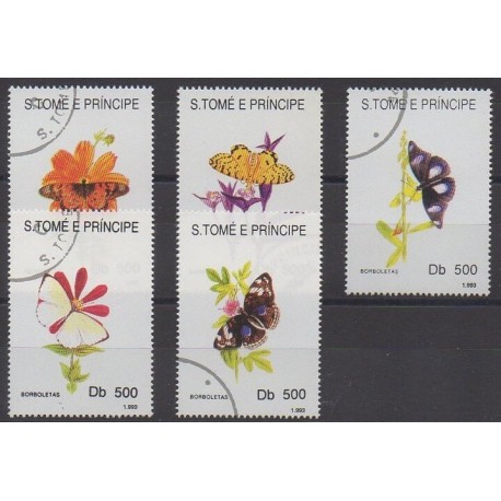 Saint-Thomas et Prince - 1993 - No 1152/1156 - Insectes - Oblitérés