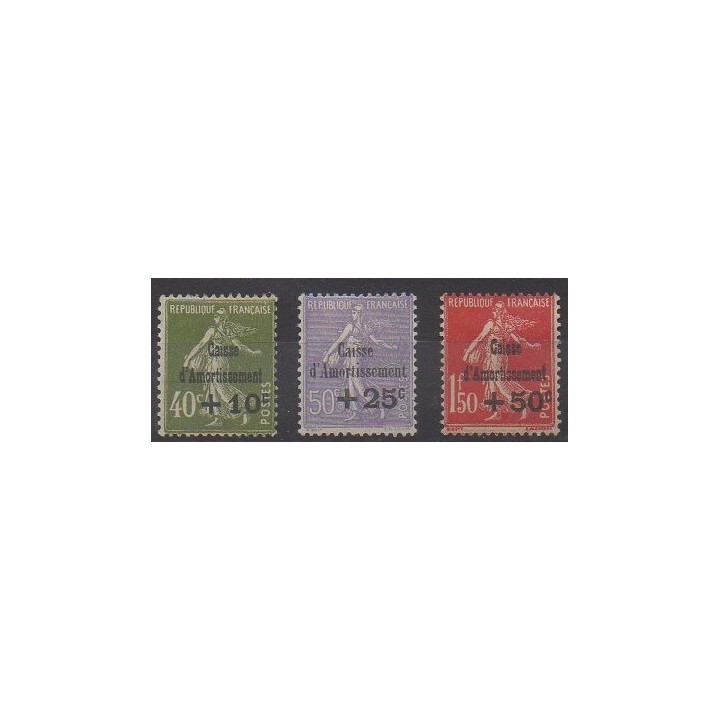 Acheter cette série de timbres de France de l'année 1931 (No 275/277). - Neuf avec charnière