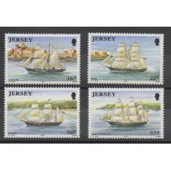 Timbres - bateaux - Jersey - 1992- No 568/571