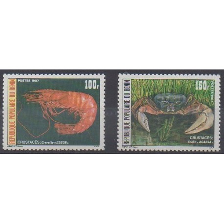 Benin - 1987 - Nb 653/654 - Sea life