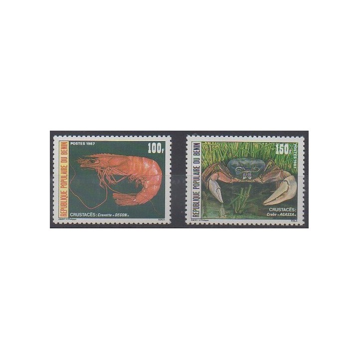 Buy this set of stamps of Benin of the year 1987 (Nb 653/654).