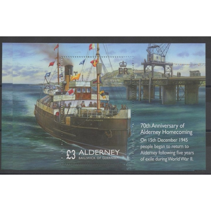 Timbres - Seconde Guerre mondiale - Aurigny (Alderney) - 2015- No 547